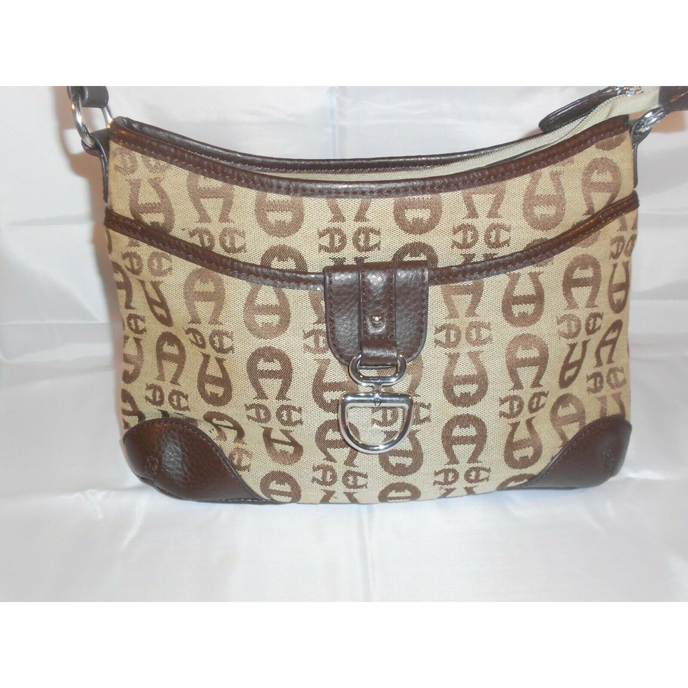 Etienne Aigner Handbag Purse Tote signature logo canvas and leather